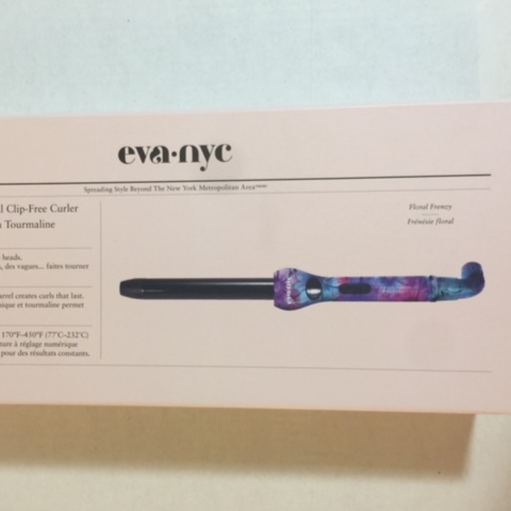 eva-nyc 25mm Tourmaline Digital Clip-free Curler
